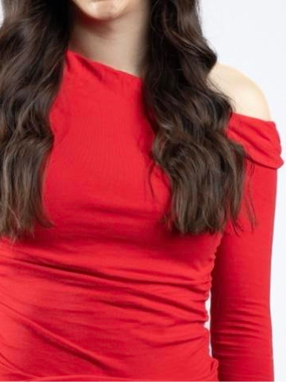 Pink Rose Vibrant Red Tee with Script Logo